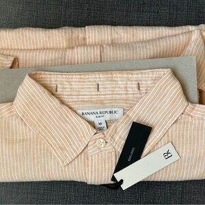 Banana Republic Orange Casual Button Down Shirt